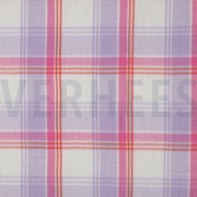 DOUBLE GAUZE GARENGEVERFD RUITEN LAVENDEL (thumbnail)