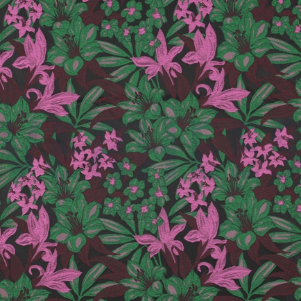 JACQUARD FLOWERS DARK GREEN (hover)