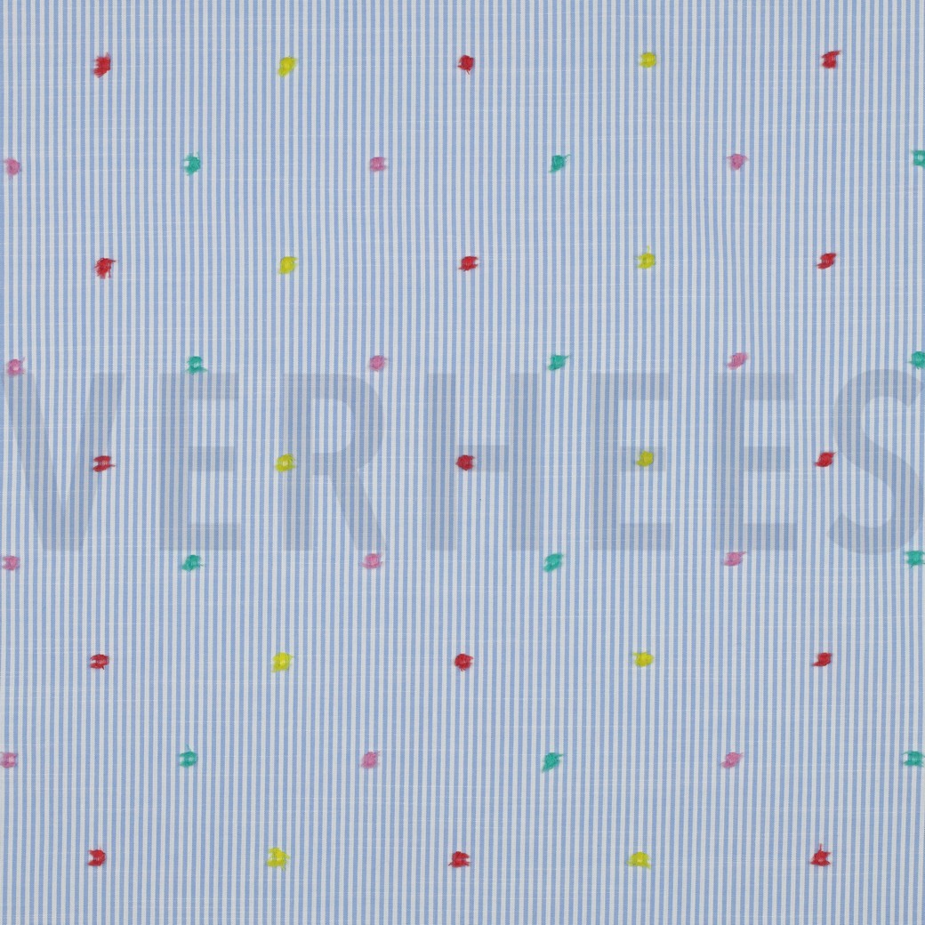 COTTON STRIPES DOBBY BLUE