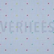 COTON RAYURES DOBBY BLEU (thumbnail)