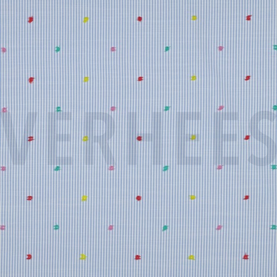 COTON RAYURES DOBBY BLEU #7