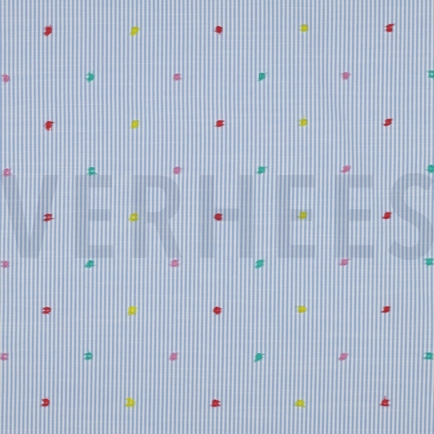 KATOEN STREPEN DOBBY BLAUW (hover)