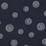 DENIM JACQUARD SMILEYS INDIGO (thumbnail)