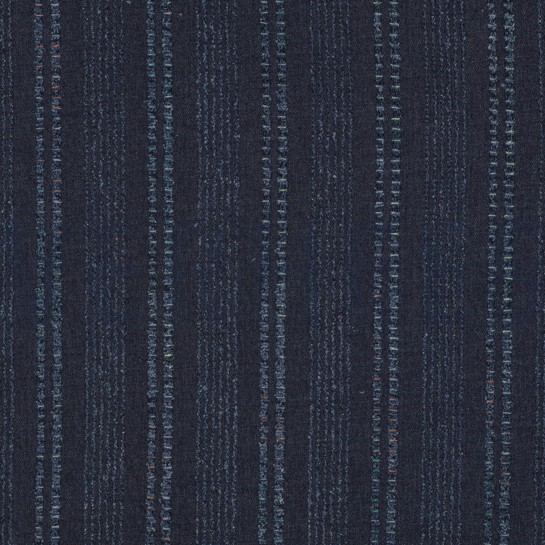 DENIM JACQUARD FRAYED STRIPES INDIGO #7