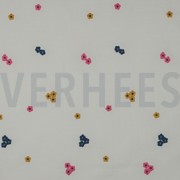 COTTON VOILE EMBROIDERY FLOWERS PINK (thumbnail)