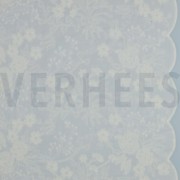 COTON VOILE BRODERIE FLEURS DEUX CÔTÉS BORDURE FESTONNÉE BLANC (thumbnail)