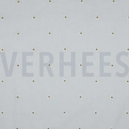 COTTON VOILE EMBROIDERY LUREX FLOWERS WHITE (hover)