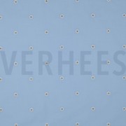 BAUMWOLLE VOILE STICKEREI LUREX BLUMEN HELLBLAU (thumbnail)