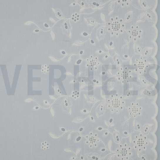 KATOEN VOILE EENZIJDIGE RAND EENZIJDIGE GOLFRAND WIT #7