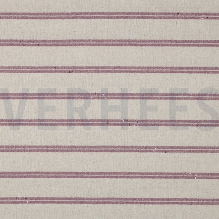 LEINEN STREIFEN LUREX PAILLETTEN DUNKEL BLUSH (hover)
