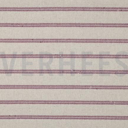 LIN RAYURES LUREX PAILLETTES ROSÉ PÂLE FONCÉ (hover)