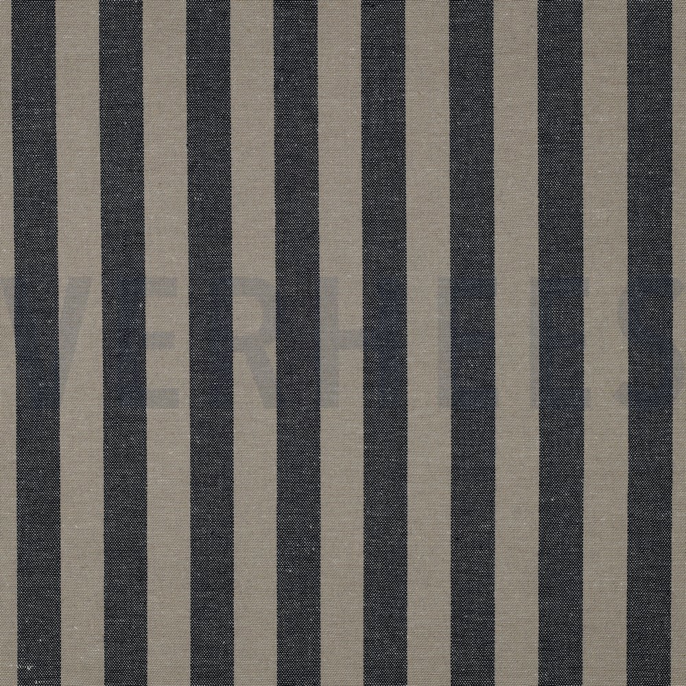 LINEN VISCOSE YARN DYED STRIPES NAVY