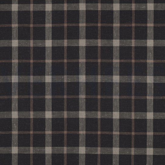 LINNEN VISCOSE GARENGEVERFD RUITEN BRUIN #7