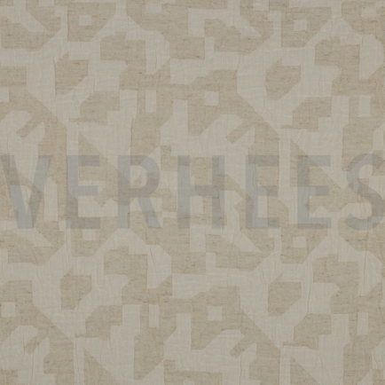 LINEN COTTON JACQUARD ABSTRACT NATURAL (hover)
