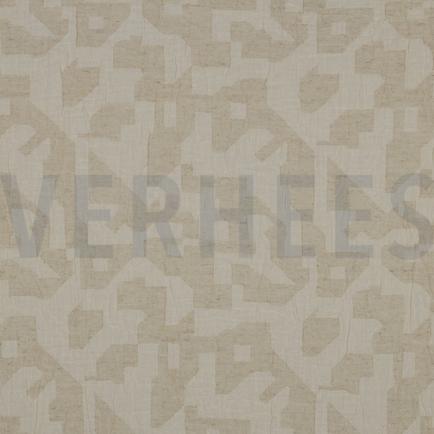 LINEN COTTON JACQUARD ABSTRACT NATURAL (hover)