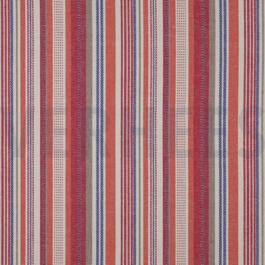 LINNEN VISCOSE GARENGEVERFD STREPEN MULTI #7