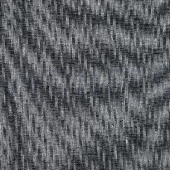 LEINEN BAUMWOLLE FISCHGRÄT MARINEBLAU #7