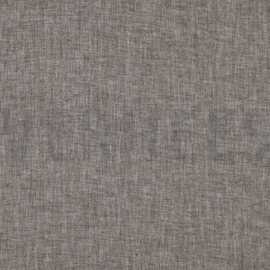 LINEN COTTON HERRINGBONE BROWN #7