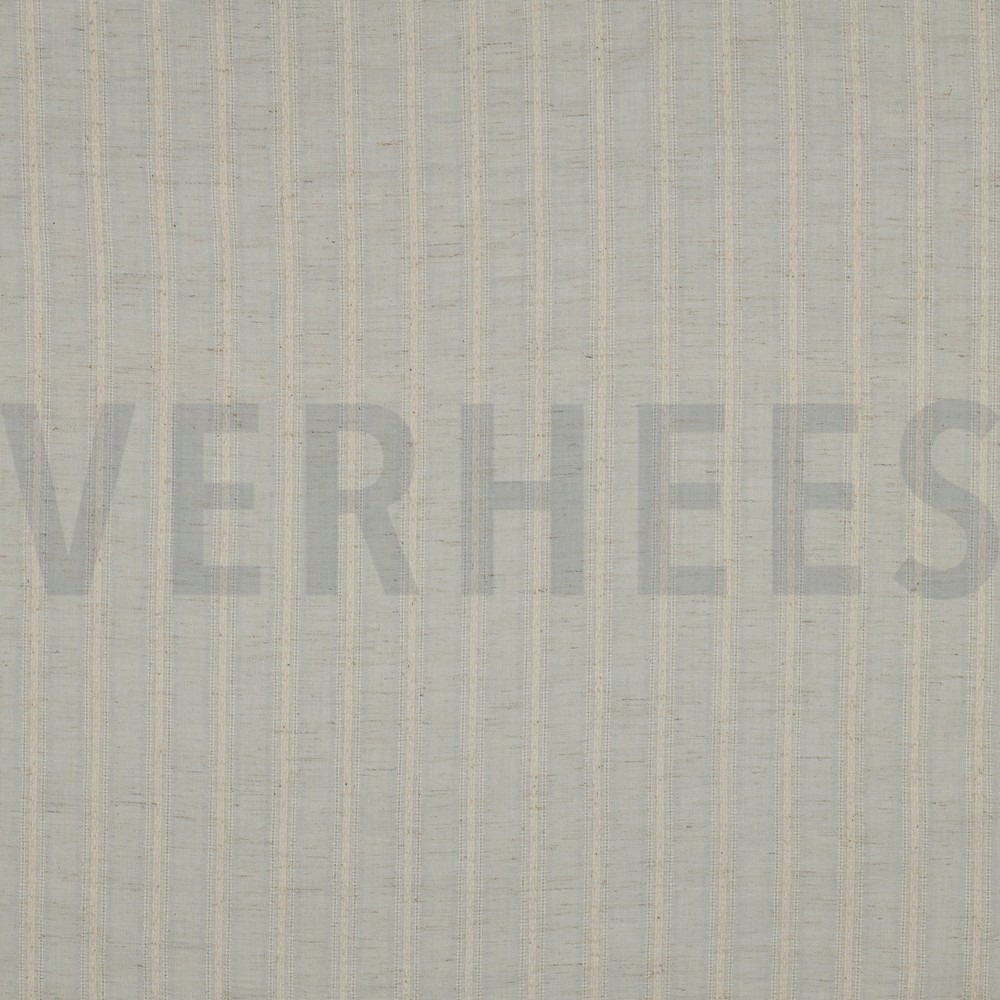 LINEN COTTON JACQUARD STRIPES BEIGE