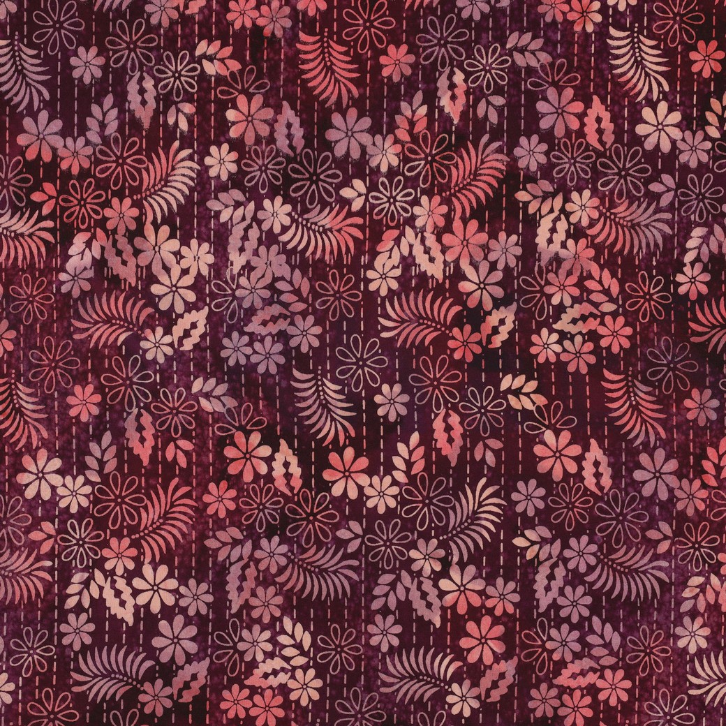 HANDCRAFTED BATIK VISCOSE CERISE