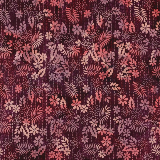HANDCRAFTED BATIK VISCOSE CERISE #7