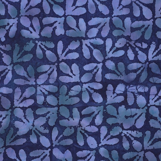 HANDGEMAAKTE BATIK VISCOSE MARINEBLAUW #7