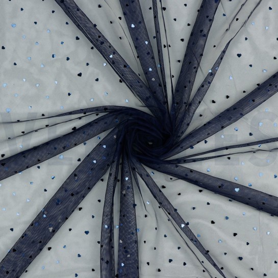 ROYAL TÜLL HERZEN MARINEBLAU #7