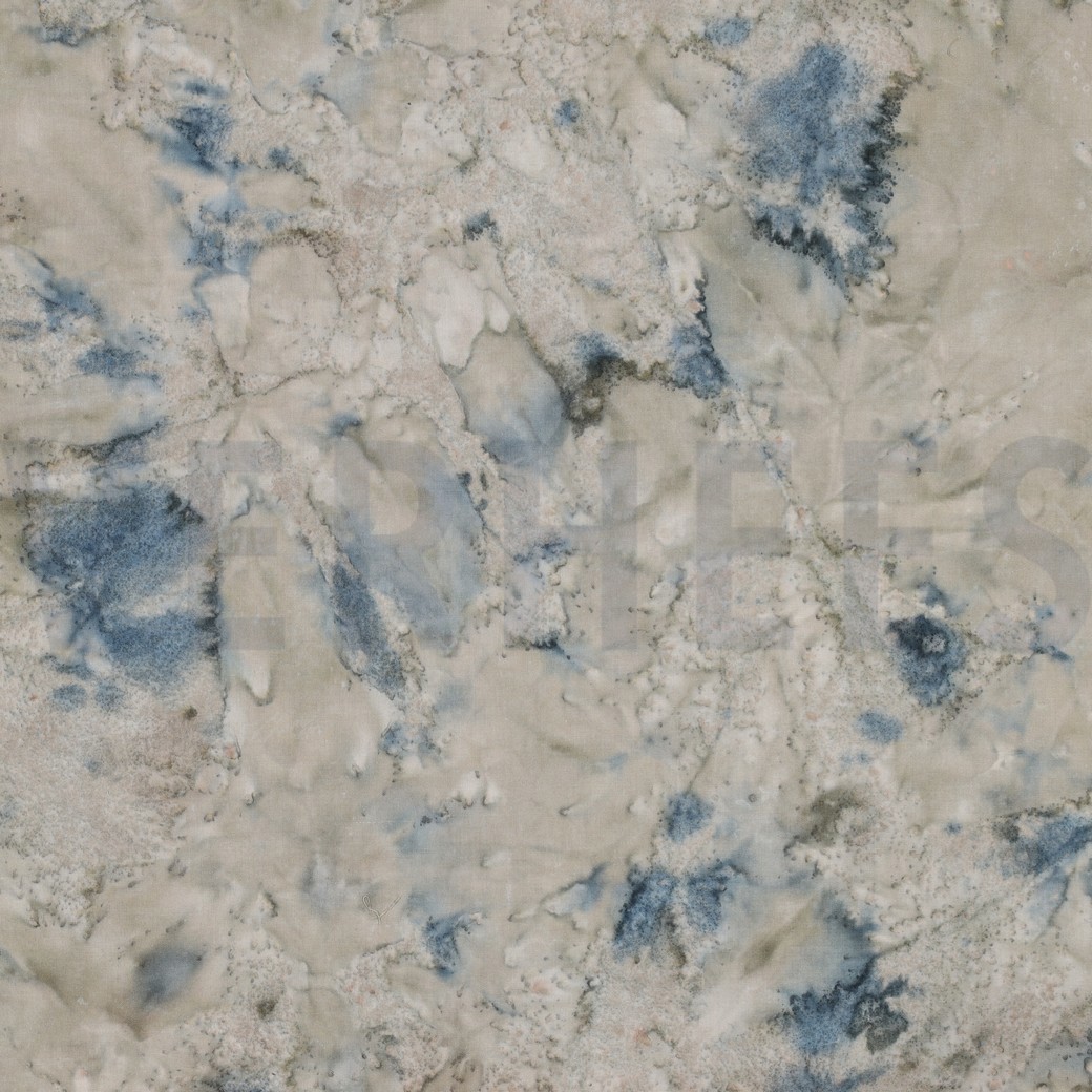 HANDGEMAAKTE BATIK KATOEN JEANSBLAUW