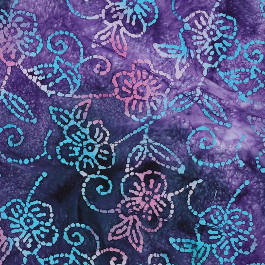 HANDCRAFTED BATIK COTTON PURPLE #7