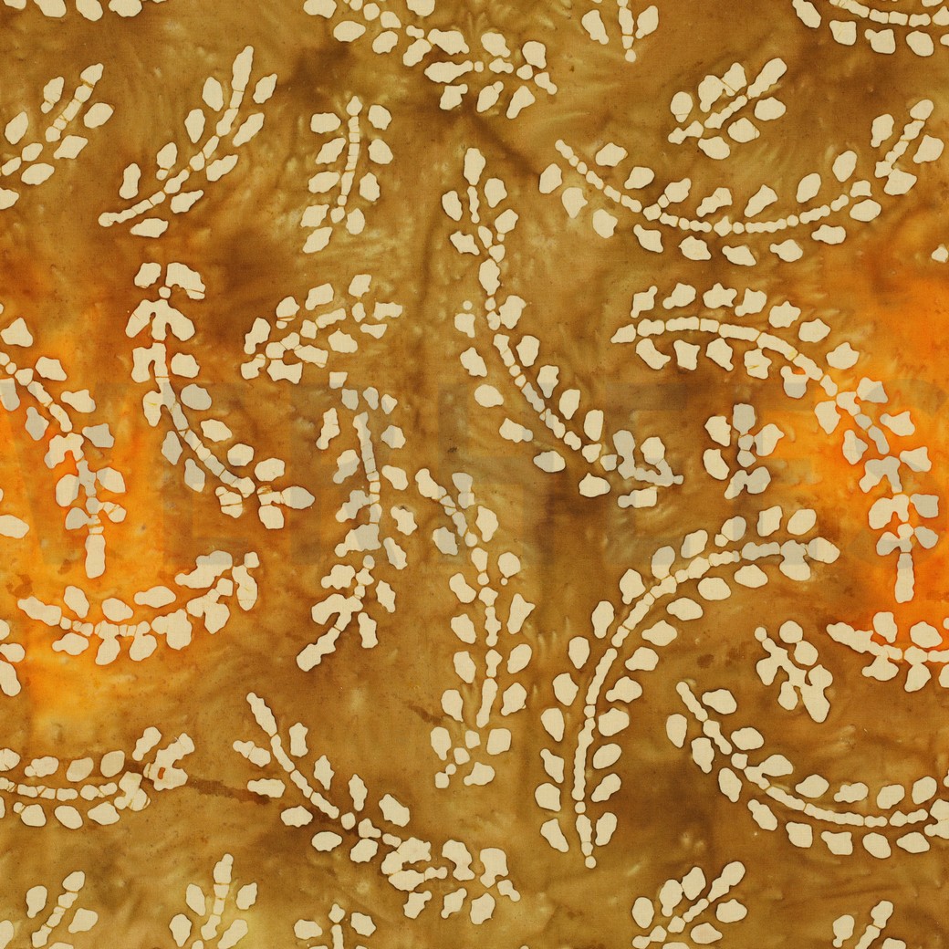 HANDGEMAAKTE BATIK KATOEN ORANJE