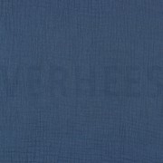 DOUBLE GAZE DE COTON GOTS INDIGO (thumbnail)