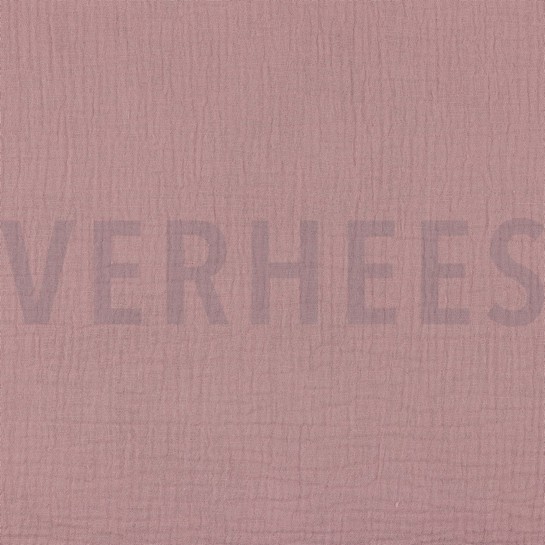 DOUBLE GAZE DE COTON GOTS VIEUX ROSE #7