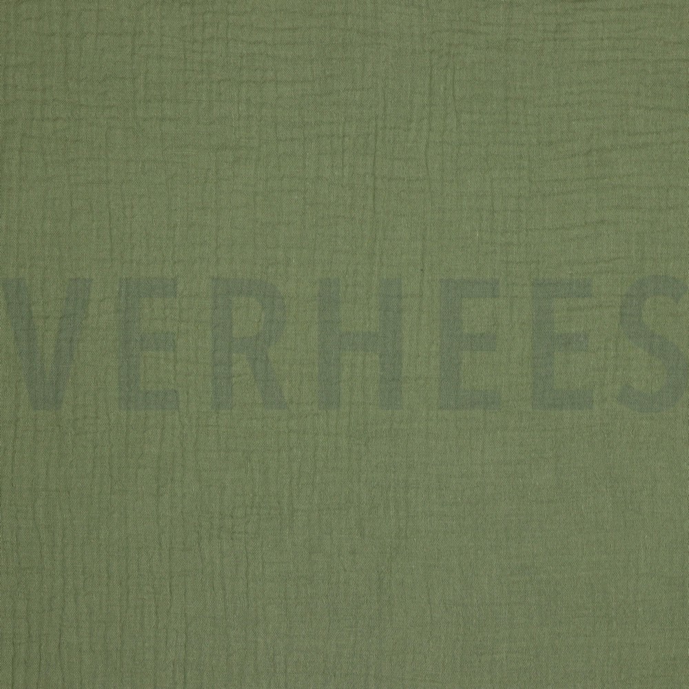 DOUBLE GAUZE GOTS MOSS GREEN