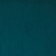 DOUBLE GAUZE GOTS DONKER CYAN (thumbnail)