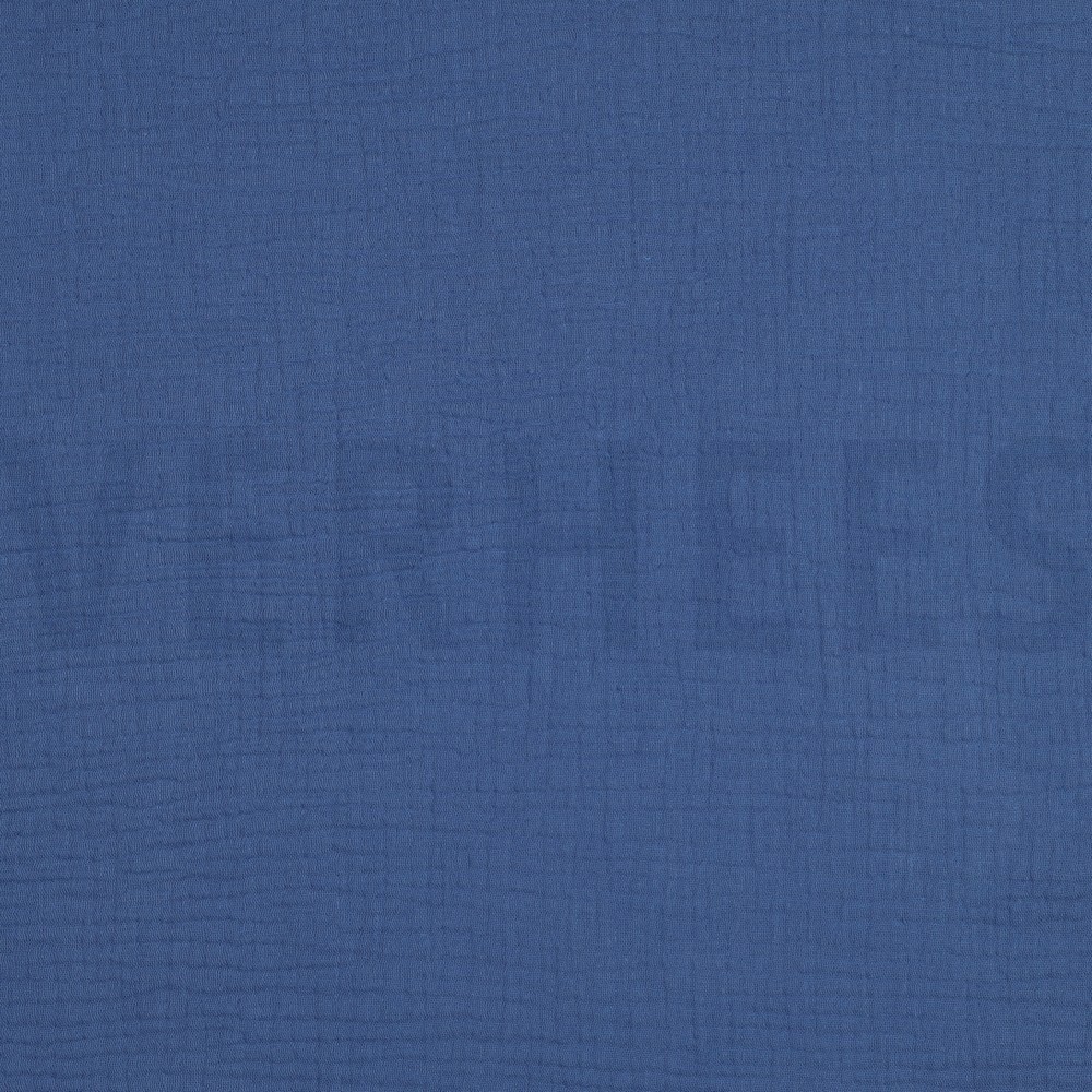 DOUBLE GAUZE GOTS MIDNACHTBLAUW