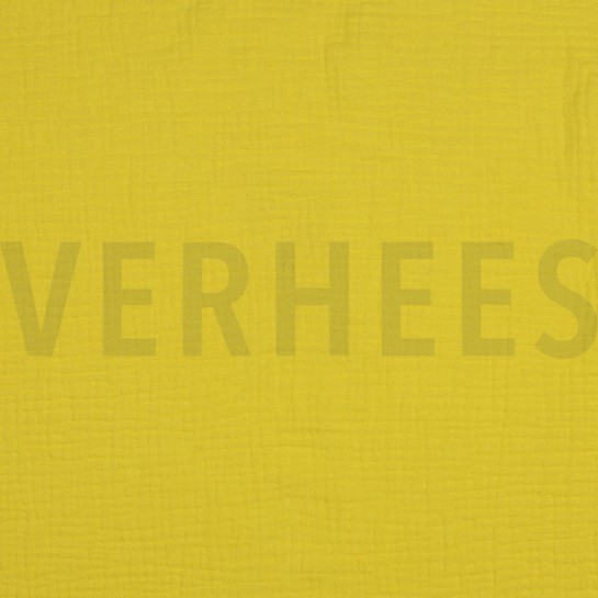 DOUBLE GAZE DE COTON GOTS JAUNE BANANE #7