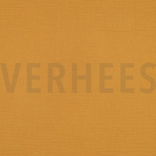 DOUBLE GAZE DE COTON GOTS OCRE FONCÉ #7