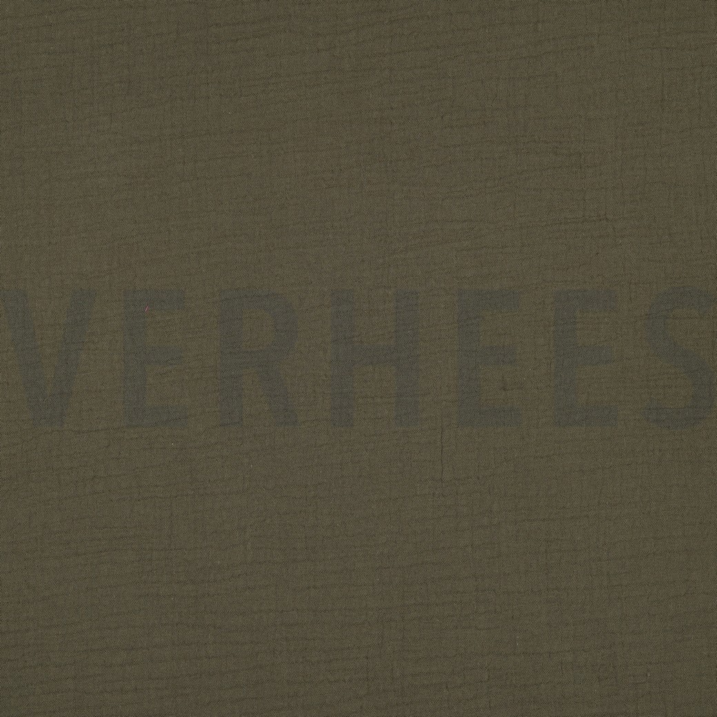 MUSSELIN GOTS DUNKEL MOOSGRÜN