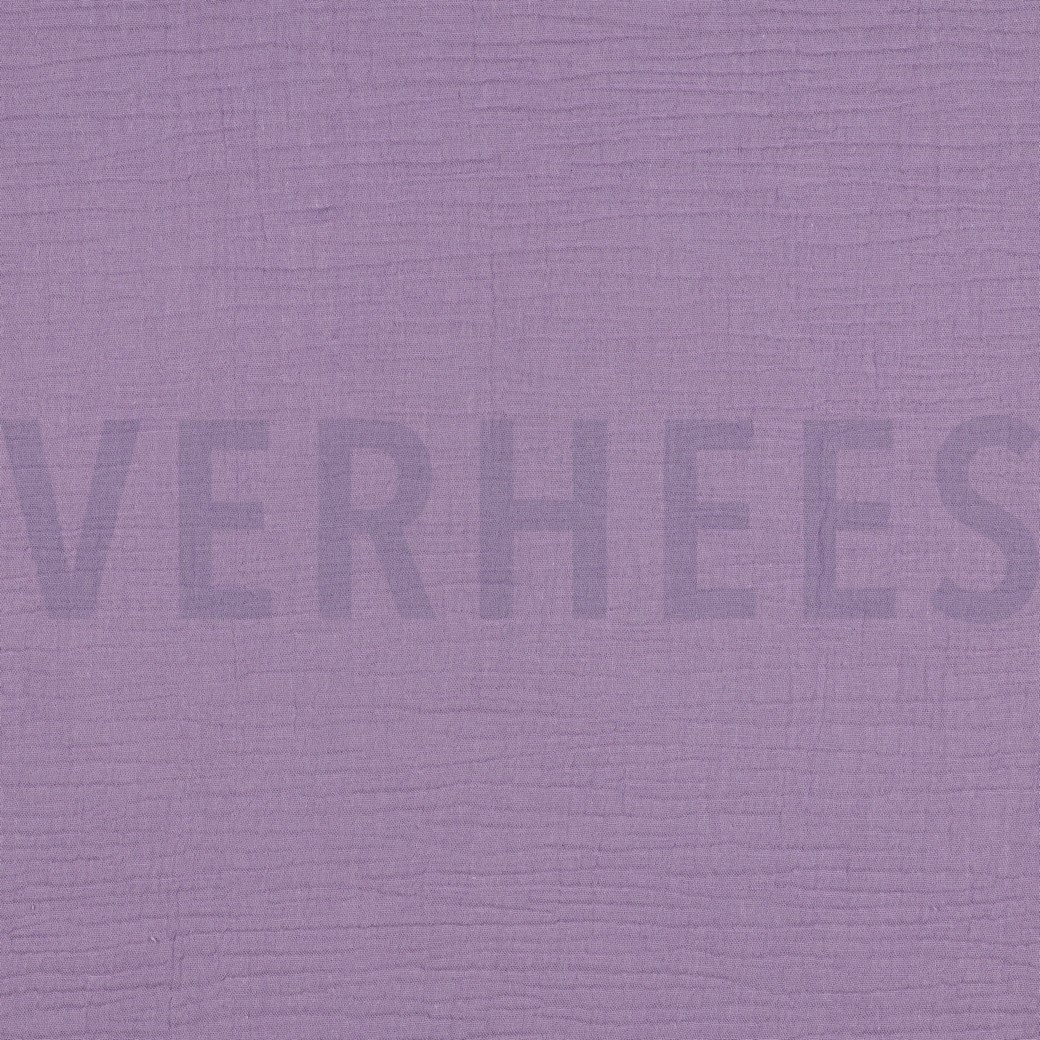 DOUBLE GAUZE GOTS DONKER LILA