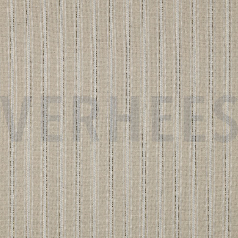 LEINEN VISKOSE LUREX STREIFEN ECRU