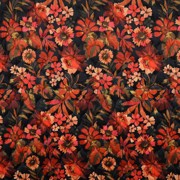 STEPPSTOFF VELVET DIGITAL BLUMEN FLAMMENORANGE (thumbnail)