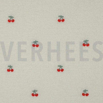 TEDDY EMBROIDERY CHERRIES ECRU (hover)