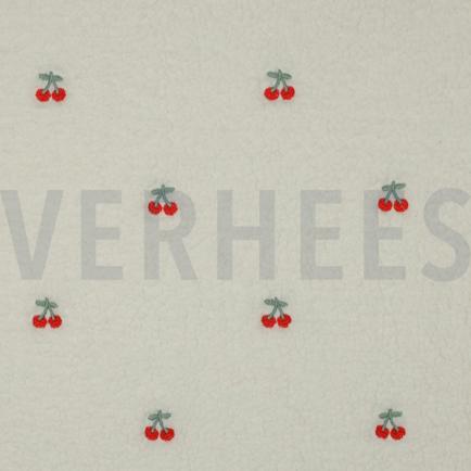 TEDDY EMBROIDERY CHERRIES ECRU (hover)