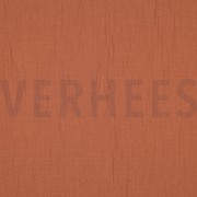 DOUBLE GAZE DE COTON SLUB ROUGE BRIQUE (thumbnail)