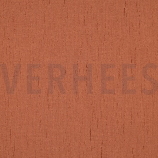 DOUBLE GAZE DE COTON SLUB ROUGE BRIQUE #7