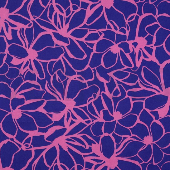 COTTON SATIN MAGNOLIA NERIDA HANSEN ROYAL BLUE #7