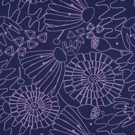 FIJNGEWEVEN KATOENEN POPLIN EDEN NERIDA HANSEN MARINEBLAUW (hover)