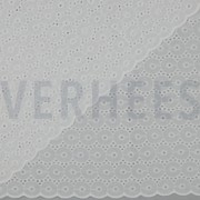 KATOEN EMBROIDERY TWEE-ZIJDIGE GOLFRAND WIT (thumbnail)