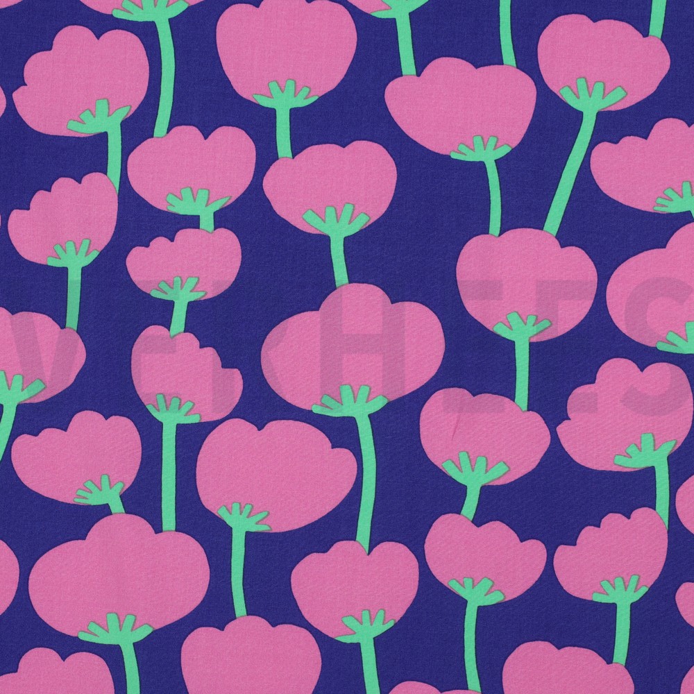 LENZING™ ECOVERO™ POPPIES NERIDA HANSEN ROYAL BLUE