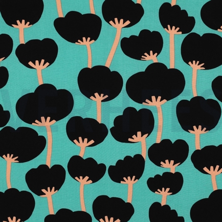 LENZING™ ECOVERO™ MOHNBLUMEN NERIDA HANSEN MEERBLAU (hover)